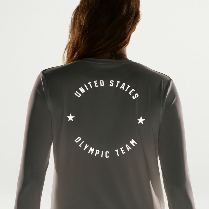 Nike Team USA One Long-Sleeve T-Shirt - Women's Summit White/Reflective Silver