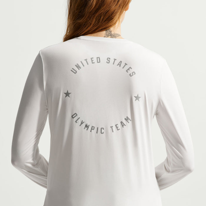 Nike Team USA One Long-Sleeve T-Shirt - Women's Summit White/Reflective Silver