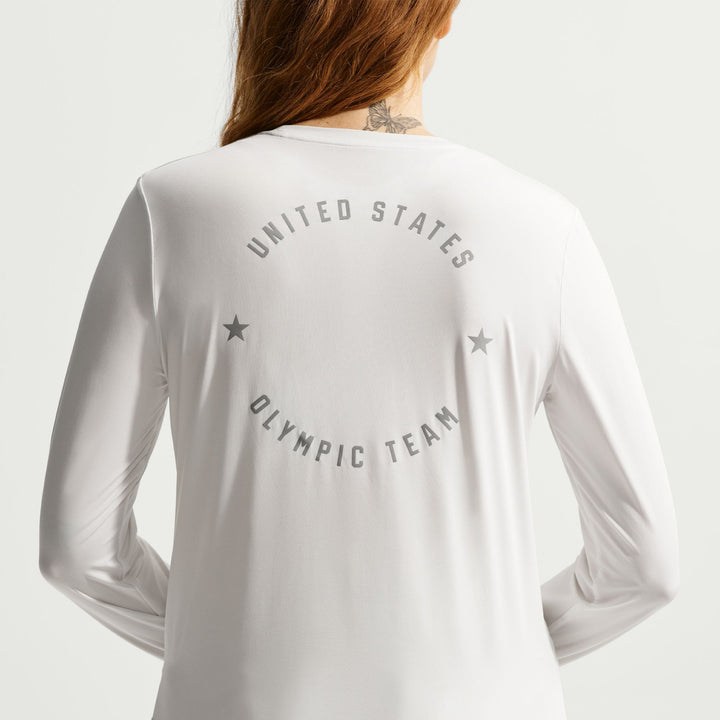 Nike Team USA One Long-Sleeve T-Shirt - Women's Summit White/Reflective Silver