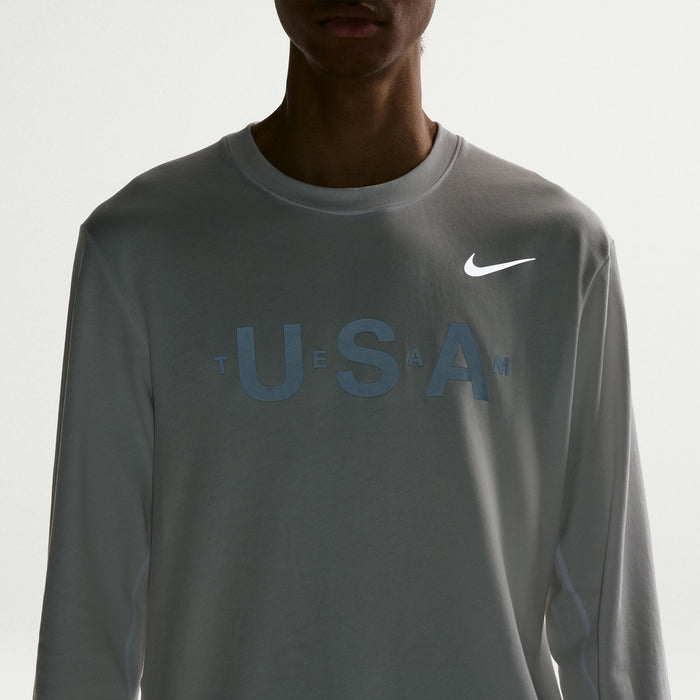 Nike Team USA Primary Long-Sleeve T-Shirt - Men's Summit White/Reflective Silver