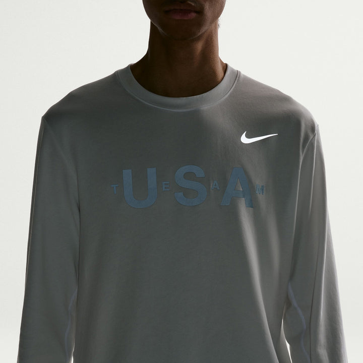 Nike Team USA Primary Long-Sleeve T-Shirt - Men's Summit White/Reflective Silver