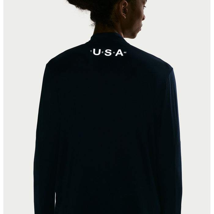 Nike United States Olympic Team Element 1/4 Zip Top - Men's Obsidian/Reflective Silver