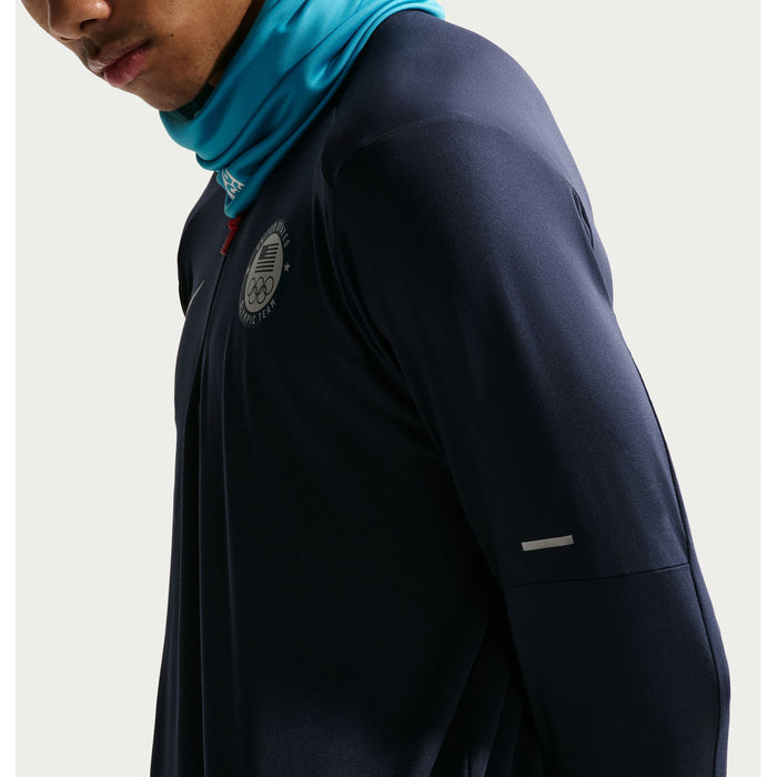 Nike United States Olympic Team Element 1/4 Zip Top - Men's Obsidian/Reflective Silver