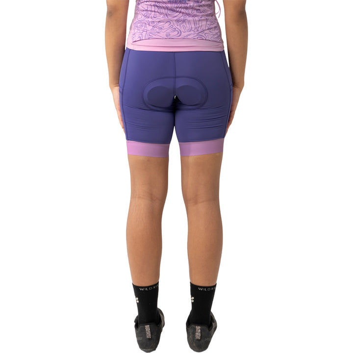 Wild Rye Alyssa Stash Chammy Liner Shorts - Women's Iris Blocked