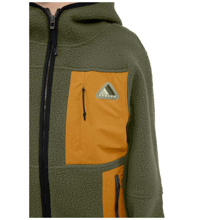 Armada Furtherance Fleece Jacket - Unisex Olive/Golden Brown