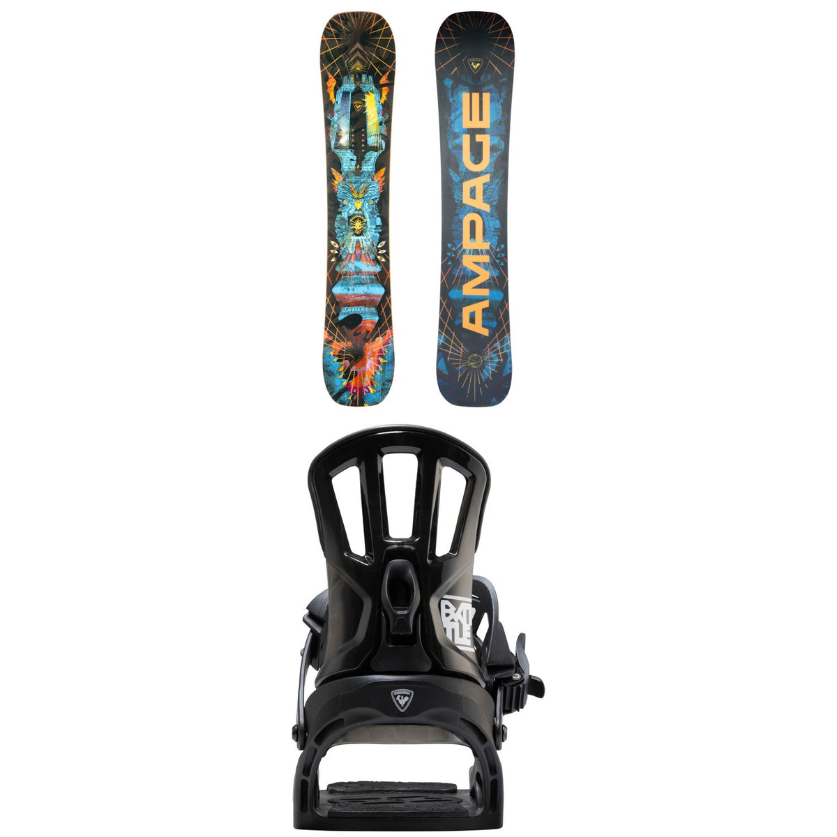 Rossignol Ampage Vol.1 Snowboard + Battle Snowboard Bindings 2026
