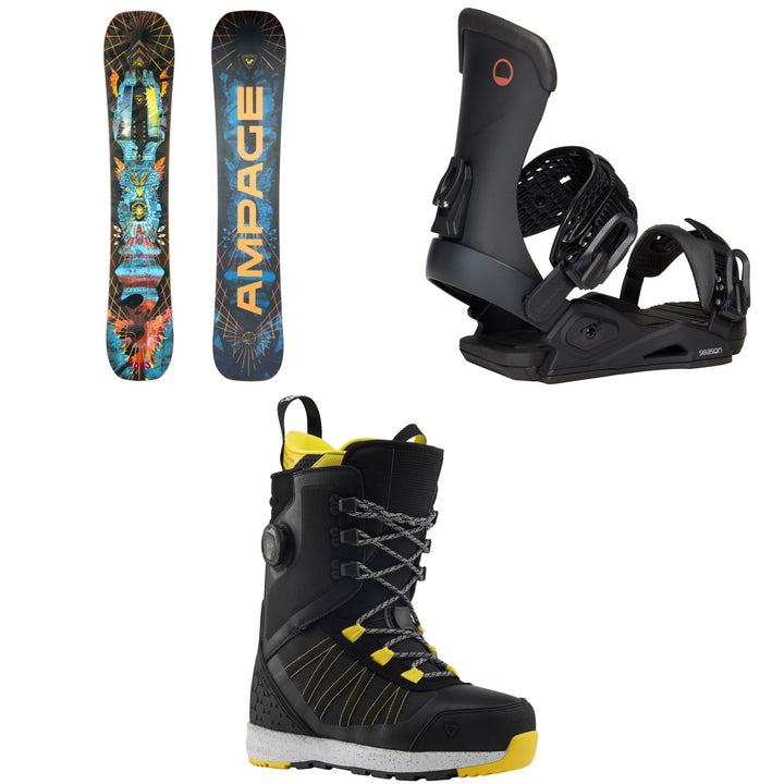 Rossignol Ampage Vol.1 Snowboard + Season Meld Snowboard Bindings + Rossignol RS Hybrid Snowboard Boots 2026