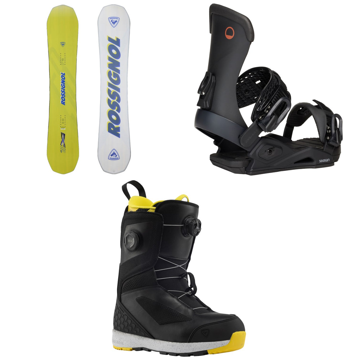 Rossignol Super Revenant Snowboard + Season Meld Snowboard Bindings + Rossignol RS Primo Snowboard Boots 2026