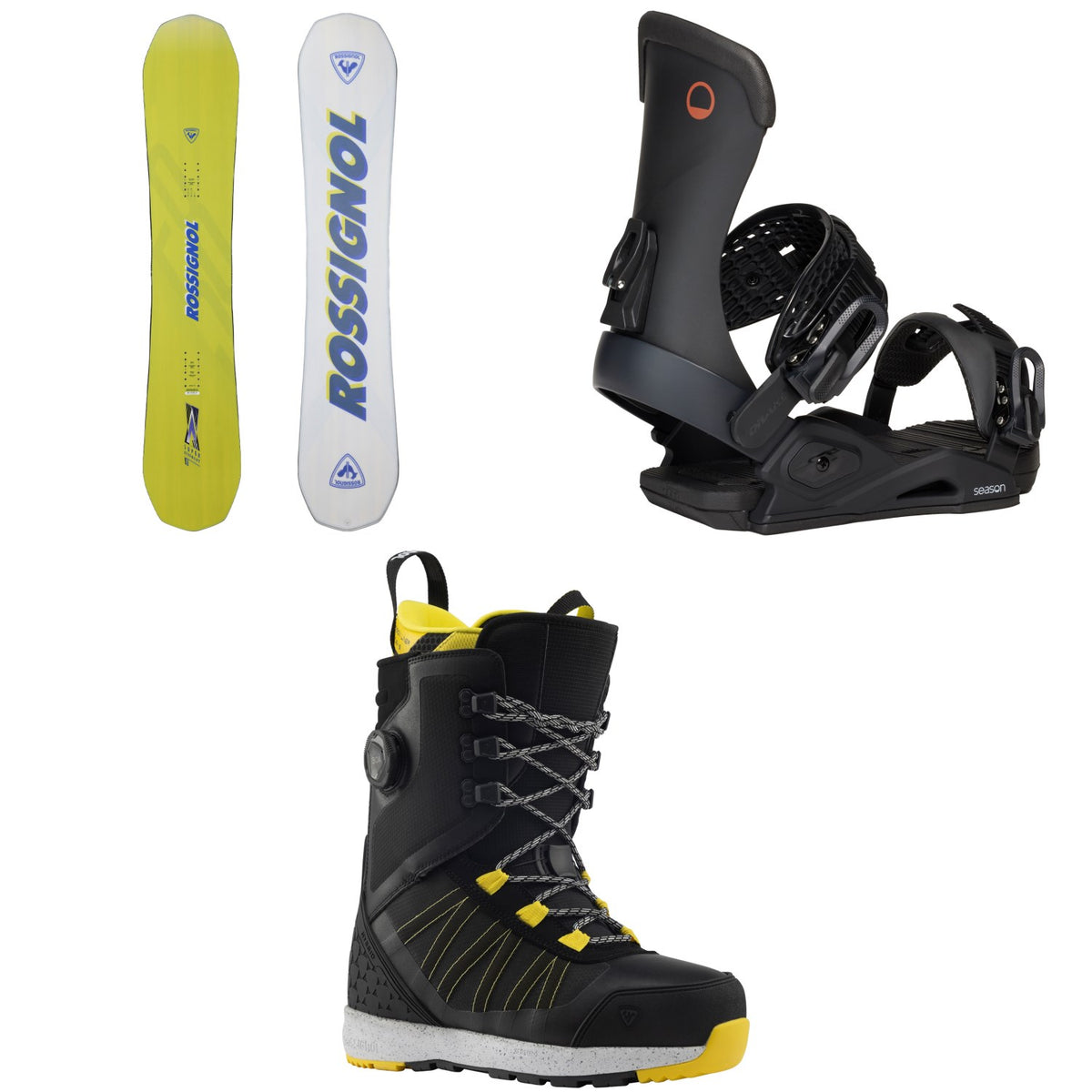 Rossignol Super Revenant Snowboard + Season Meld Snowboard Bindings + Rossignol RS Hybrid Snowboard Boots 2026