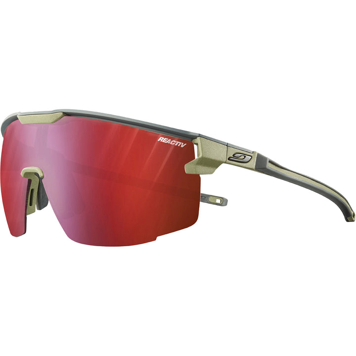 Julbo Ultimate Reactiv Sunglasses Dark Gray/Army Green REACTIV 0-3 High Contrast