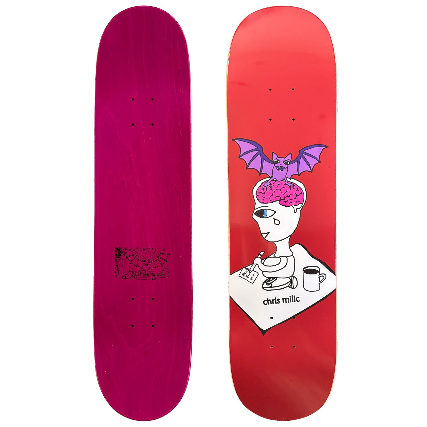 Frog Skateboards Bat Brain Chris Milic Deck - Thumbnail 4