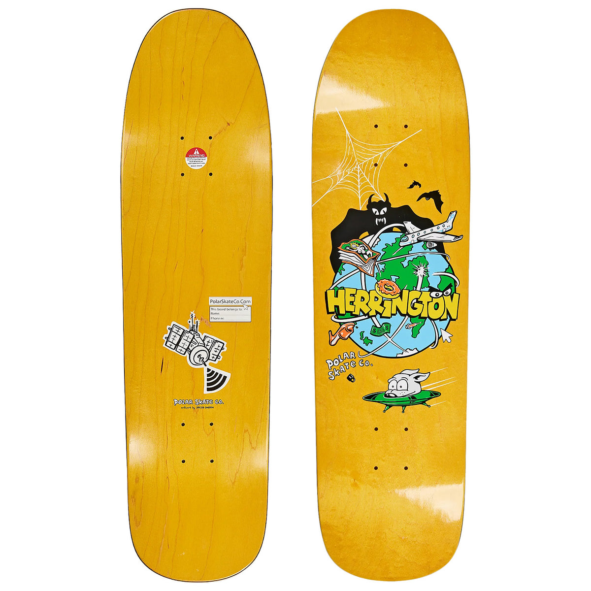 Polar Skate Co. Aaron Herrington Planet Herrington 1991 Jr. 8.65 Skateboard Deck