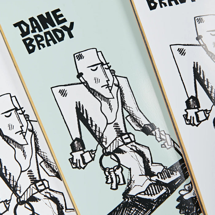 Polar Skate Co. Dane Brady Mopping White Surf Jr. 8.75 Skateboard Deck