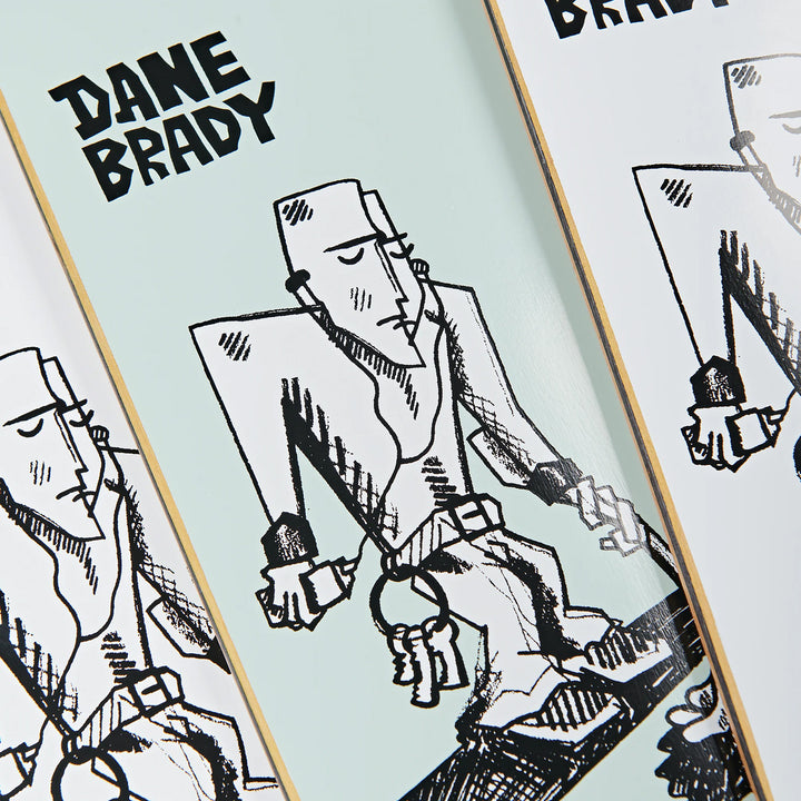 Polar Skate Co. Dane Brady Mopping White Surf Jr. 8.75 Skateboard Deck