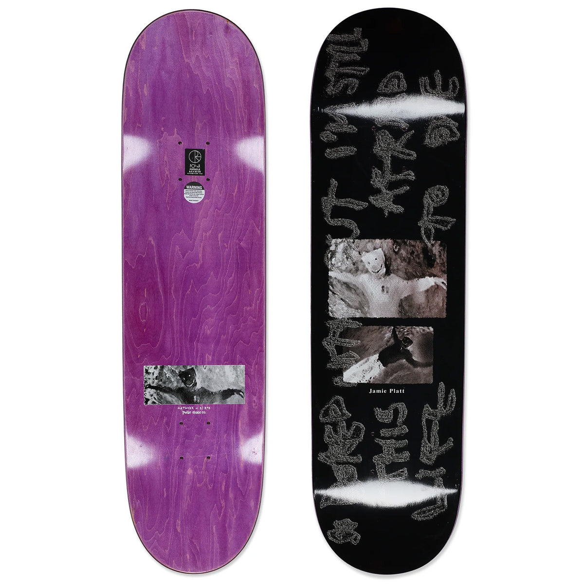 Polar Skate Co. Jamie Platt So Bored Black 8.5 Skateboard Deck