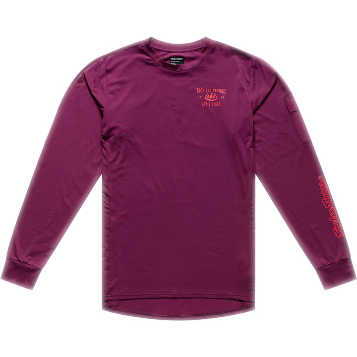 Troy Lee Designs Ruckus Long-Sleeve Ride Tee Lockdown Sangria