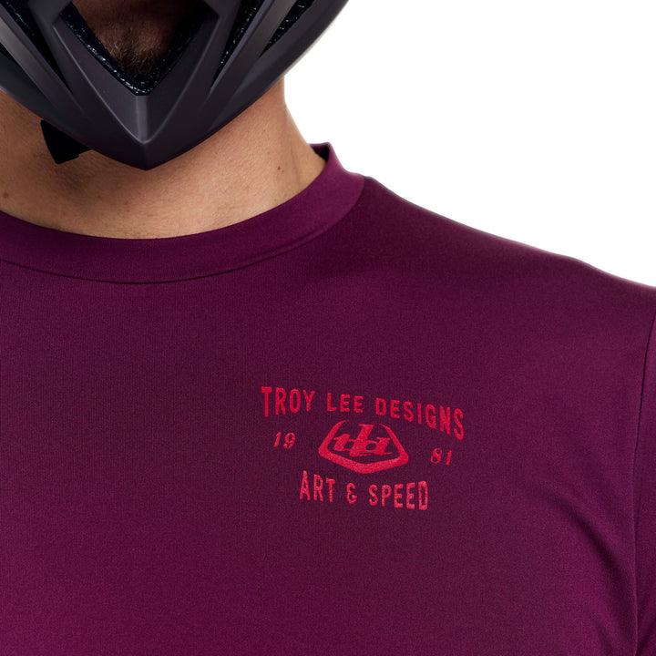 Troy Lee Designs Ruckus Long-Sleeve Ride Tee Lockdown Sangria