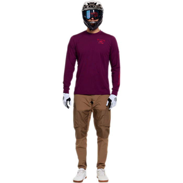 Troy Lee Designs Ruckus Long-Sleeve Ride Tee Lockdown Sangria