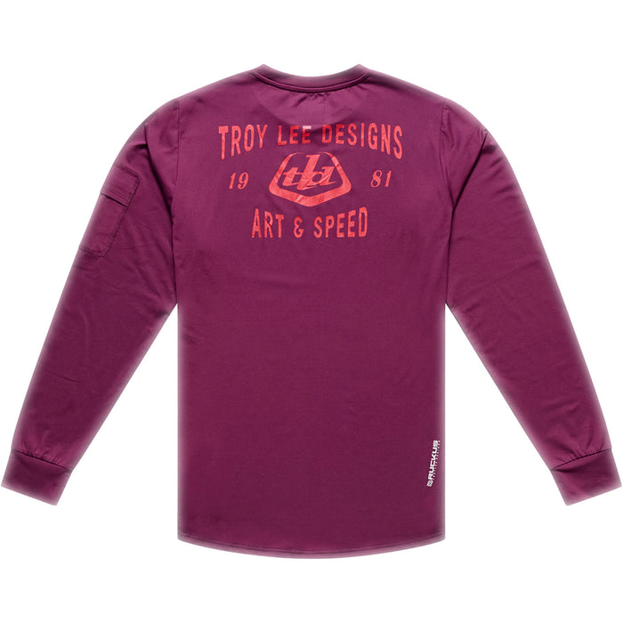 Troy Lee Designs Ruckus Long-Sleeve Ride Tee Lockdown Sangria
