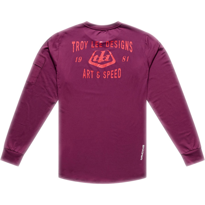 Troy Lee Designs Ruckus Long-Sleeve Ride Tee Lockdown Sangria
