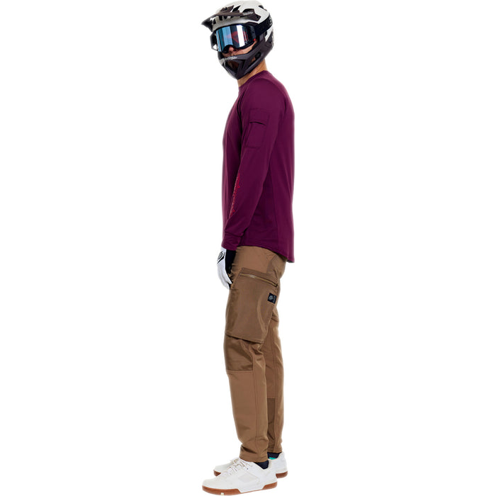 Troy Lee Designs Ruckus Long-Sleeve Ride Tee Lockdown Sangria