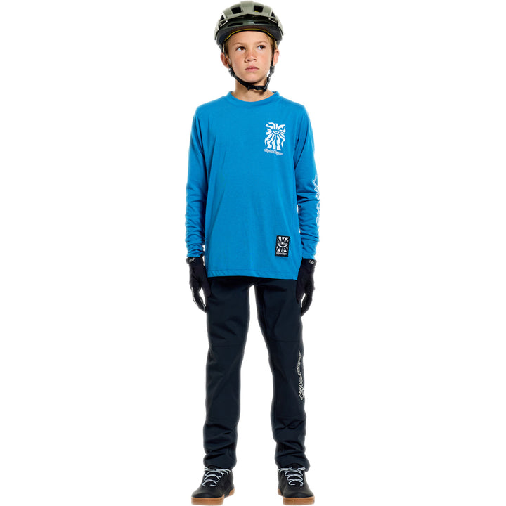 Troy Lee Designs Skyline Ride Long-Sleeve Tee - Kids' One Eye Aero Blue