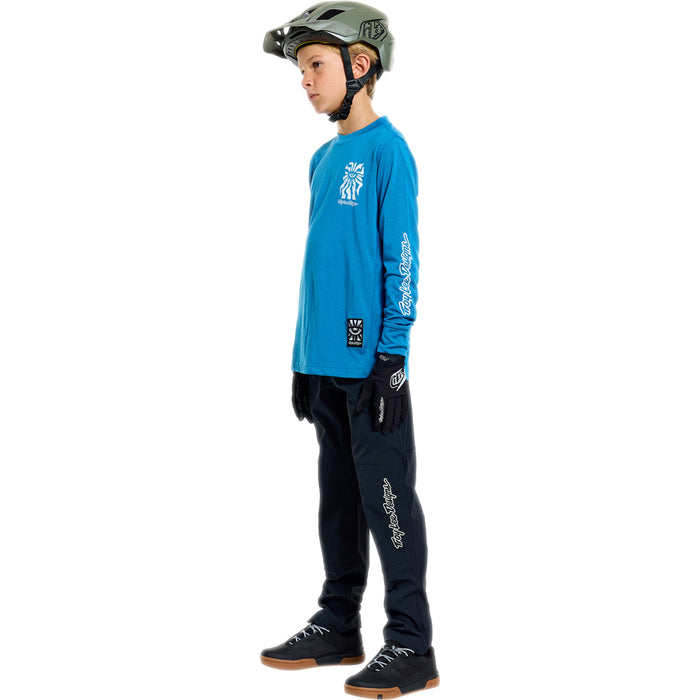 Troy Lee Designs Skyline Ride Long-Sleeve Tee - Kids' One Eye Aero Blue