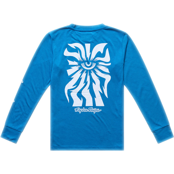 Troy Lee Designs Skyline Ride Long-Sleeve Tee - Kids' One Eye Aero Blue