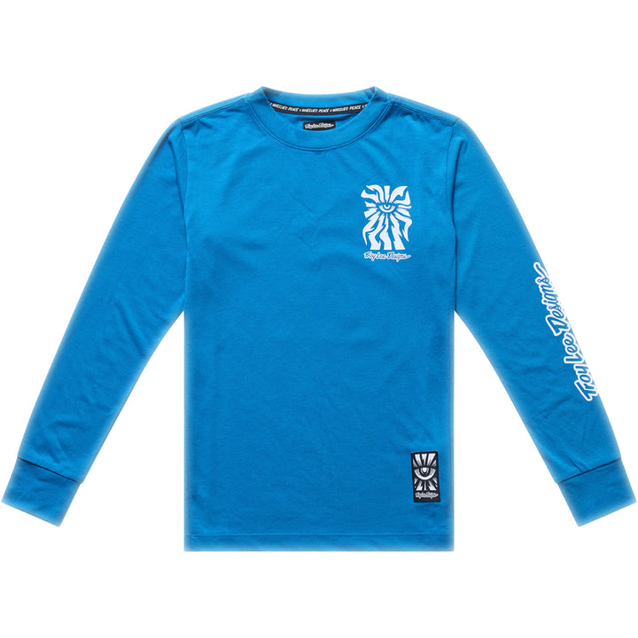 Troy Lee Designs Skyline Ride Long-Sleeve Tee - Kids' One Eye Aero Blue