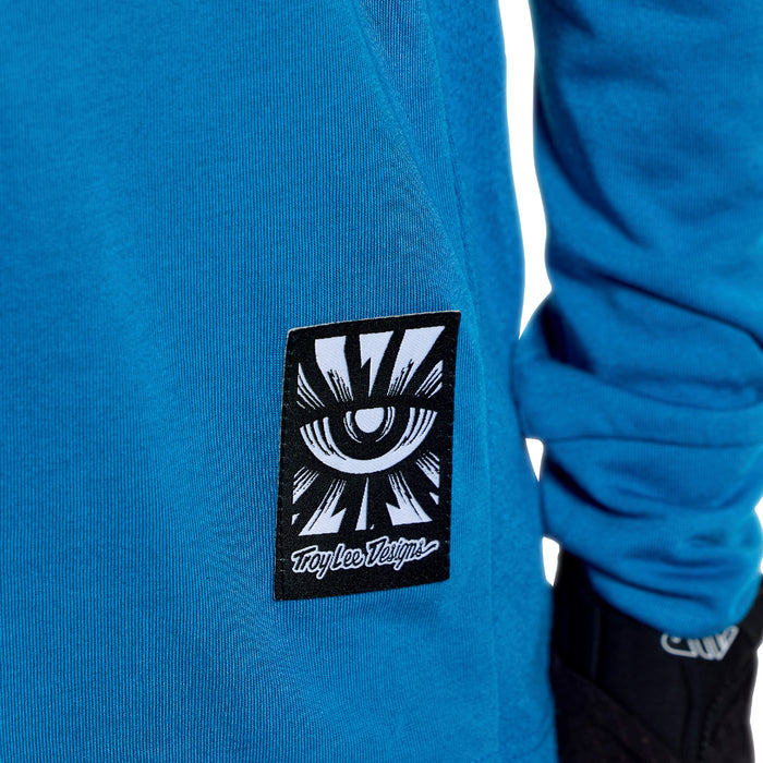 Troy Lee Designs Skyline Ride Long-Sleeve Tee - Kids' One Eye Aero Blue