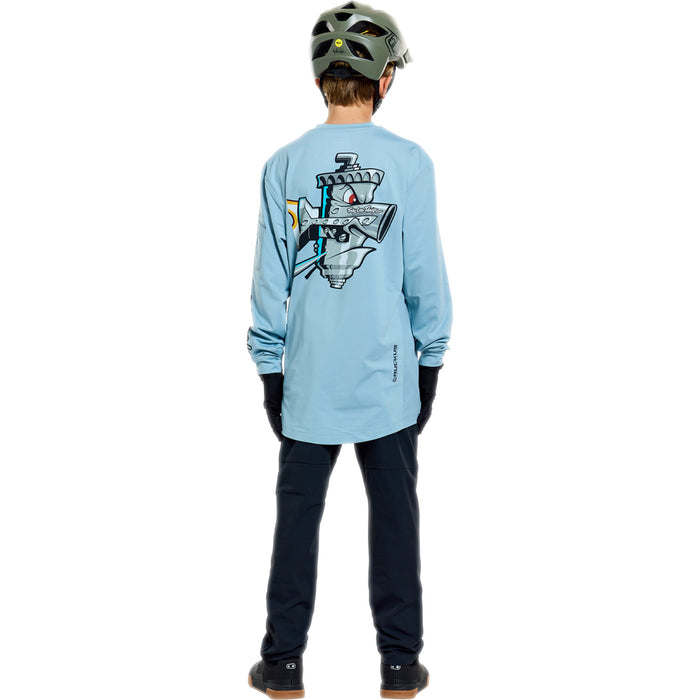 Troy Lee Designs Ruckus Ride Long-Sleeve Tee - Kids' Carbs Dawn Blue