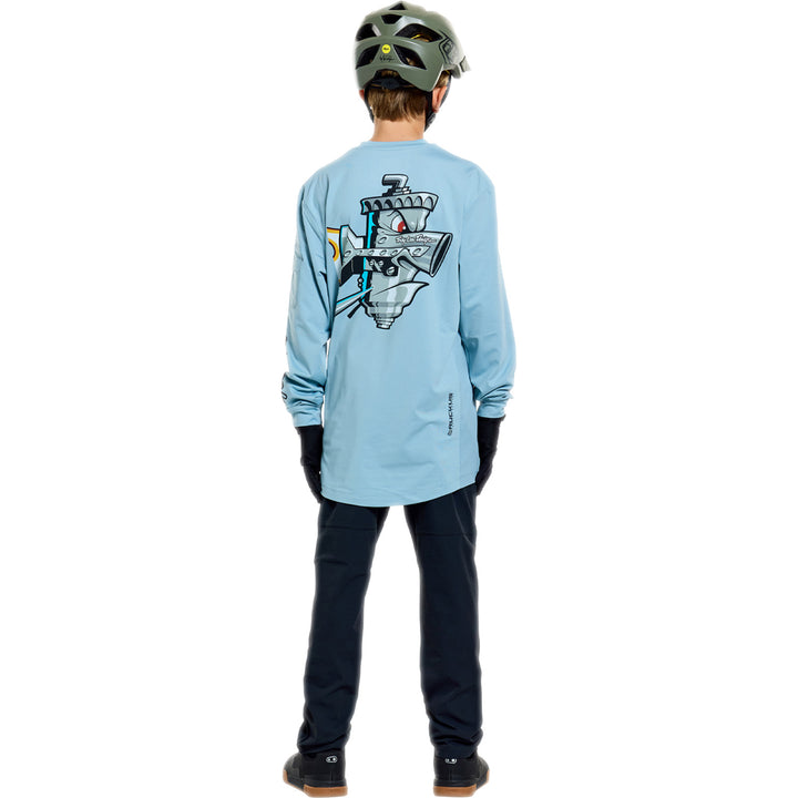 Troy Lee Designs Ruckus Ride Long-Sleeve Tee - Kids' Carbs Dawn Blue
