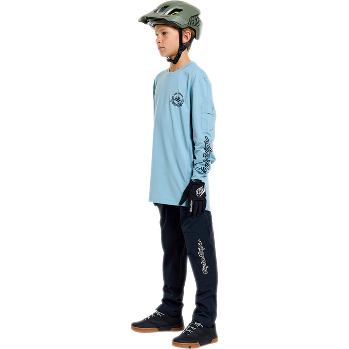 Troy Lee Designs Ruckus Ride Long-Sleeve Tee - Kids' Carbs Dawn Blue