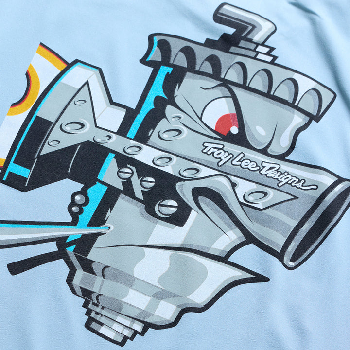 Troy Lee Designs Ruckus Ride Long-Sleeve Tee - Kids' Carbs Dawn Blue
