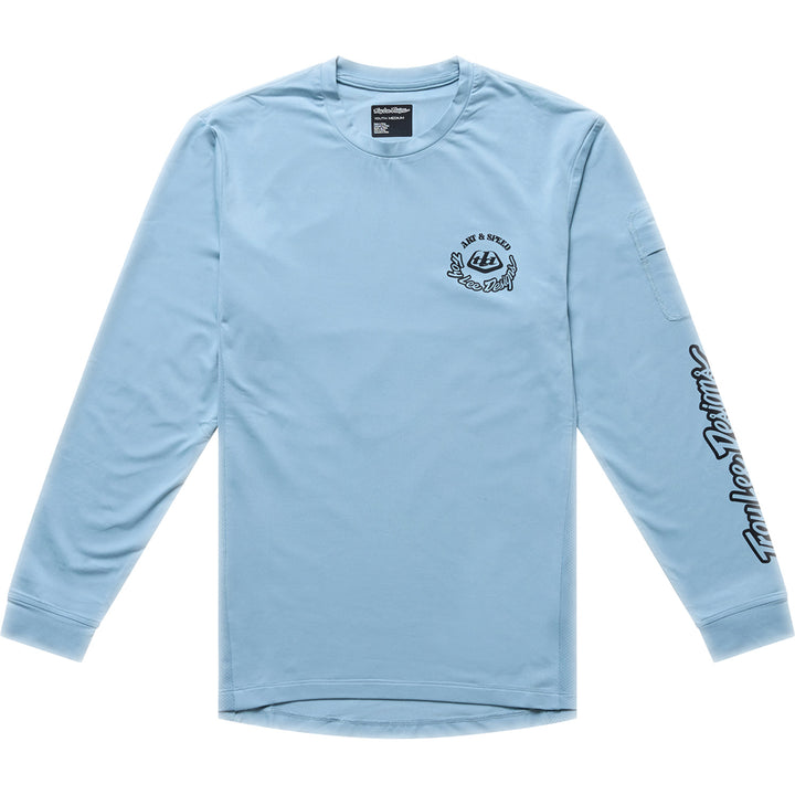 Troy Lee Designs Ruckus Ride Long-Sleeve Tee - Kids' Carbs Dawn Blue