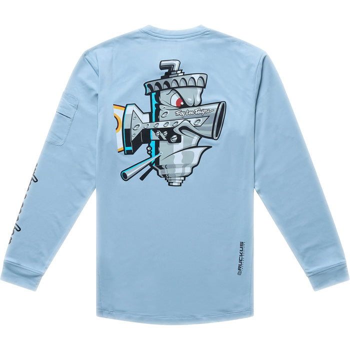 Troy Lee Designs Ruckus Ride Long-Sleeve Tee - Kids' Carbs Dawn Blue