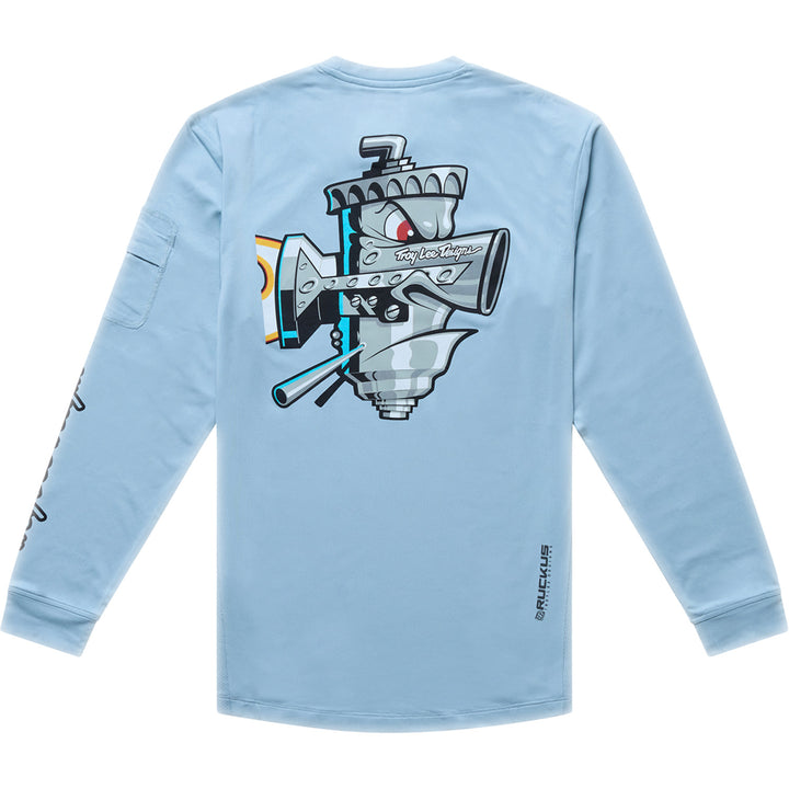 Troy Lee Designs Ruckus Ride Long-Sleeve Tee - Kids' Carbs Dawn Blue
