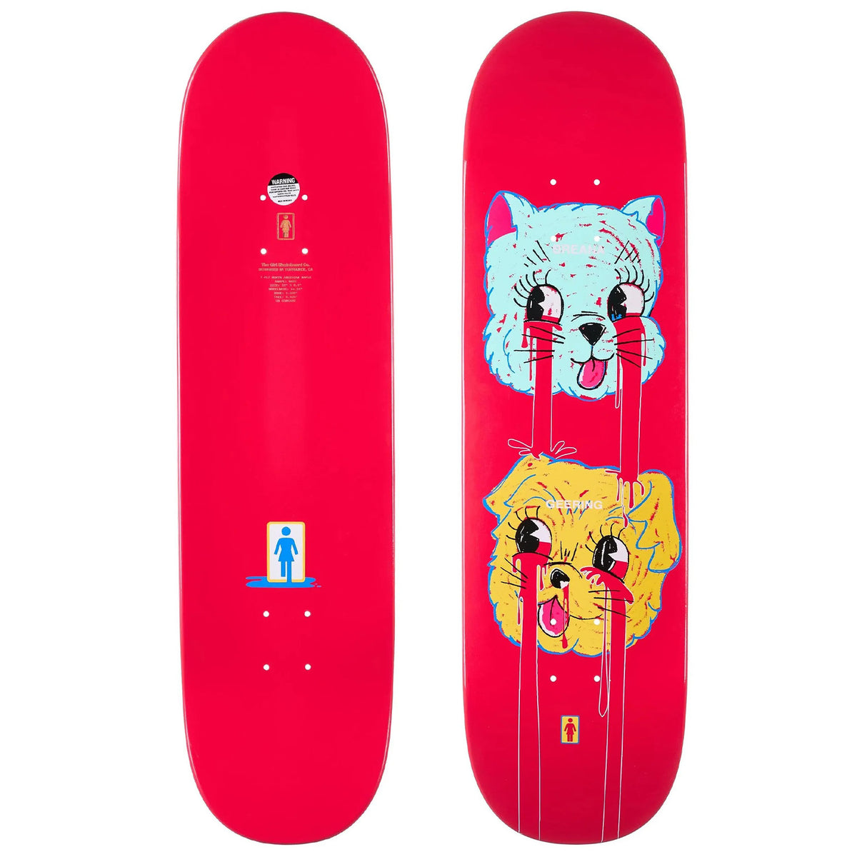 Girl Geering Blood Bath 8.5 Skateboard Deck