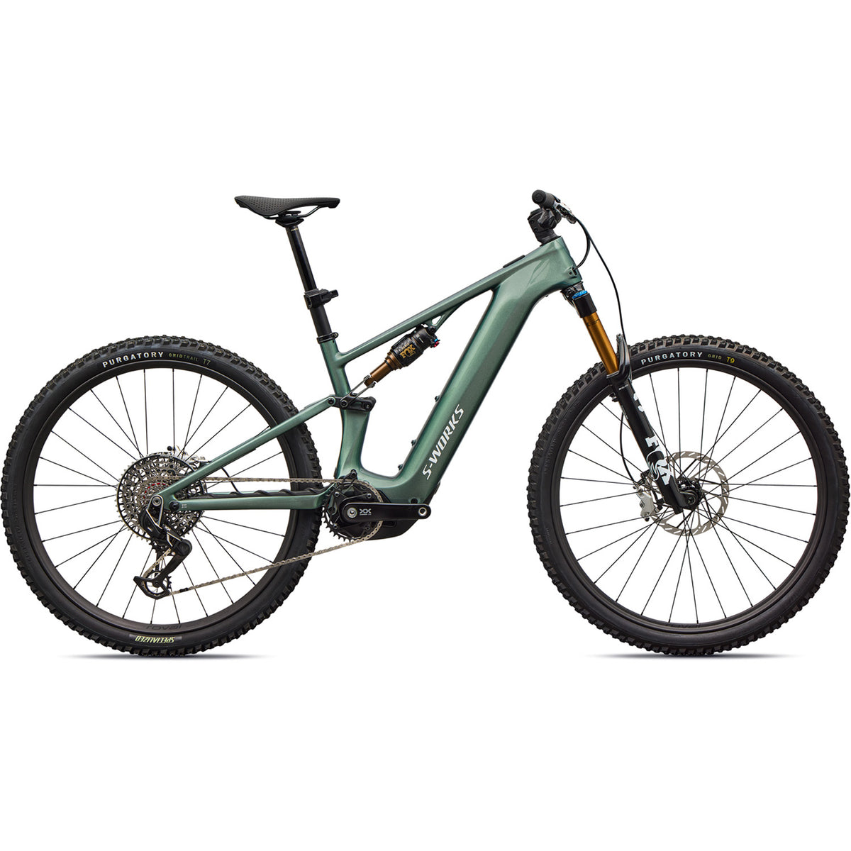 Specialized S-Works Turbo Levo R E-Mountain Bike 2026 Gloss Premium Fjord Metallic/White