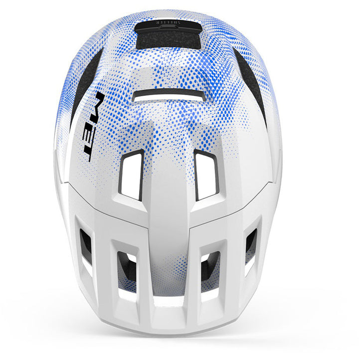 MET Shelter Youth MIPS Bike Helmet - Kids' White Blue Matte