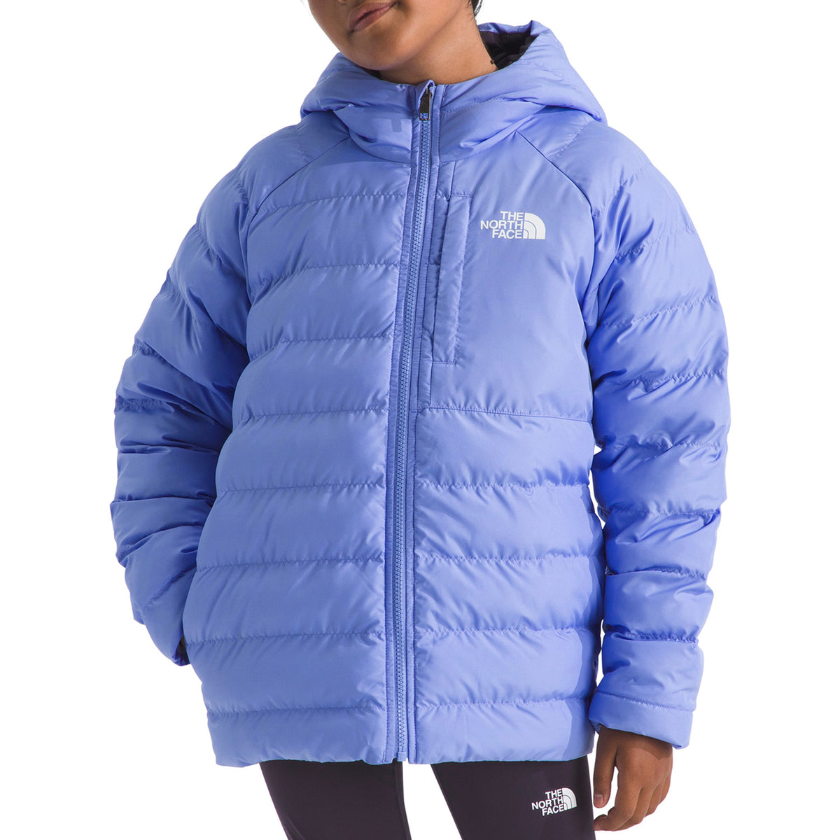 The North Face Reversible Perrito Hooded Jacket - Girls' Periwinkle Glow/Endless Dusk