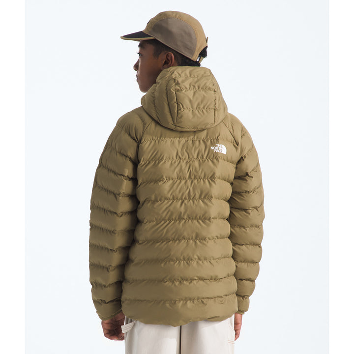 The North Face Reversible Perrito Hooded Jacket - Boys' Cedar/New Taupe Green