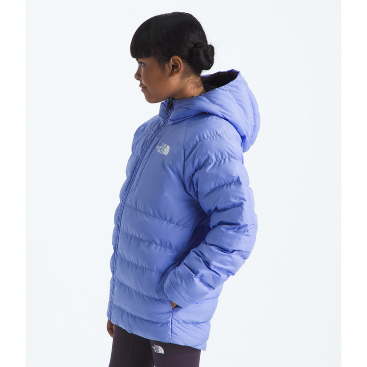 The North Face Reversible Perrito Hooded Jacket - Girls' Periwinkle Glow/Endless Dusk