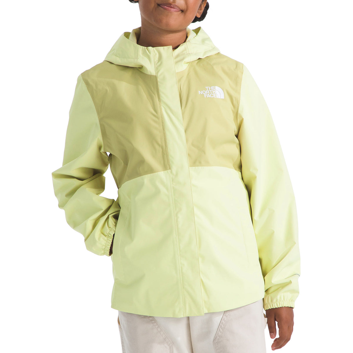 The North Face Antora Rain Jacket - Girls' Lemon Mist/Pear
