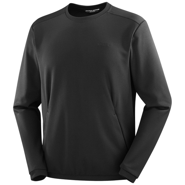 Salomon Motomesh Crewneck Pullover - Men's Deep Black