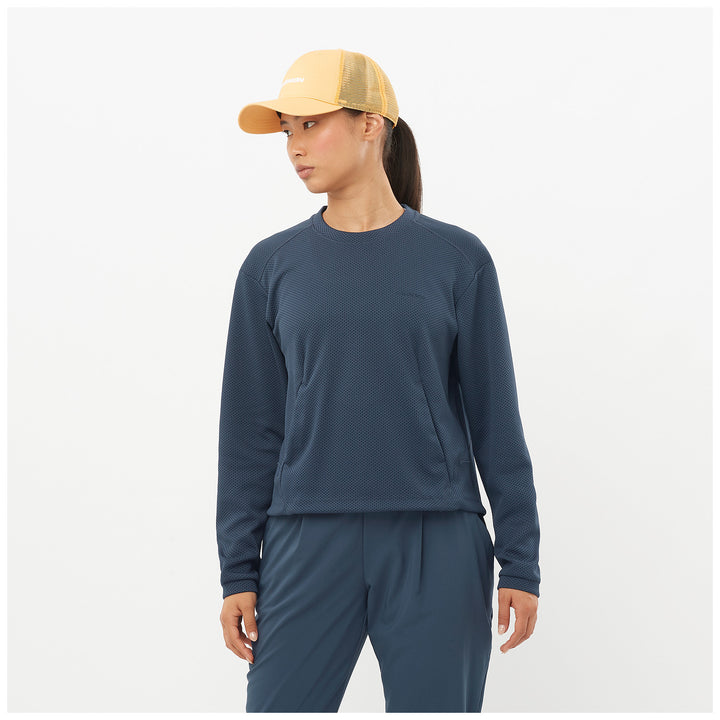Salomon Motomesh Crewneck Pullover - Women's Blue Nights