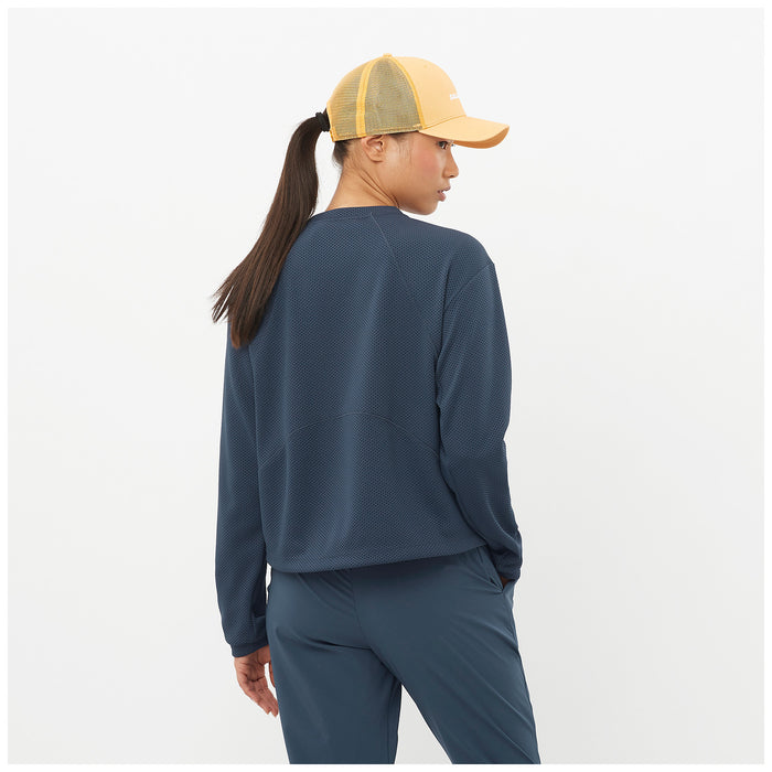Salomon Motomesh Crewneck Pullover - Women's Blue Nights