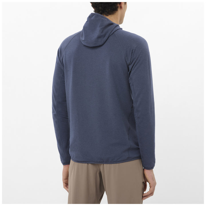 Salomon Essential Lightwarm Hooded Jacket - Men's Blue Nights