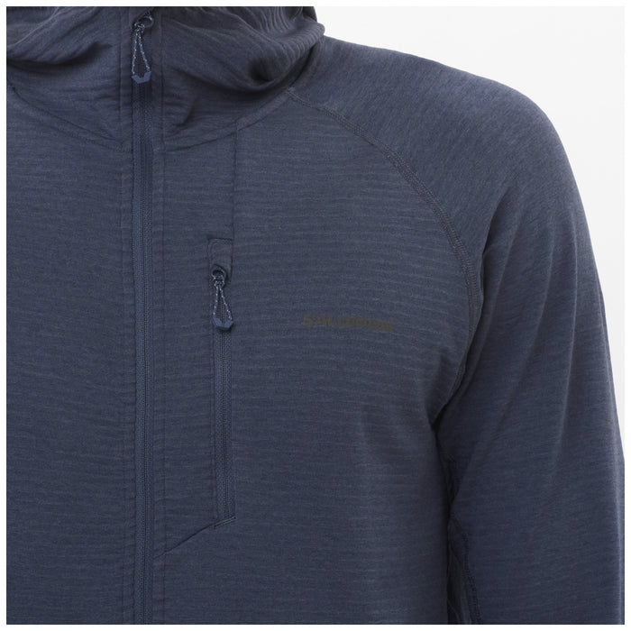 Salomon Essential Lightwarm Hooded Jacket - Men's Blue Nights