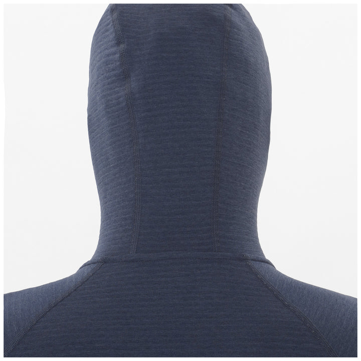 Salomon Essential Lightwarm Hooded Jacket - Men's Blue Nights